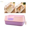 Cat Litter Boxes for Indoor Cats High Sides Tall Detachable Kitty Litter Box Pink. 