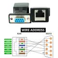 RJ45 to 9-pin female adapter,RJ45 to DB9pin male DB9 female RJ45 to RS232 network port serial port DB9 pin. 