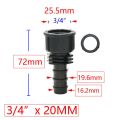 4Pcs 1/2 3/4 1 Male Female Thread Connector To Barb 8mm 16mm 20mm 25mm 32mm PE Hose Adapter Garden Irrigation Watering System.