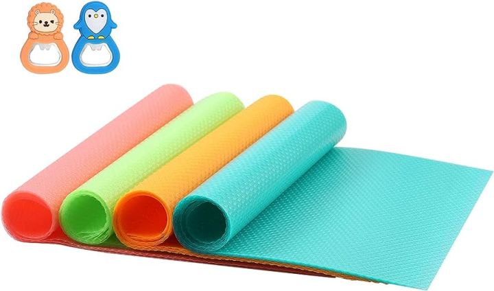 4pcs%20Refrigerator%20Pad%20Antibacterial%20Antifouling%20Mildew%20Moisture%20Pad%20Waterproof%20Refrigerator%20Mats%20-%20Image%204