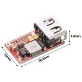 DC-DC Buck Voltage Regulator Module 6-24V 12V/24V to 5V 3A USB Charger Module Buck Converter Regulator. 