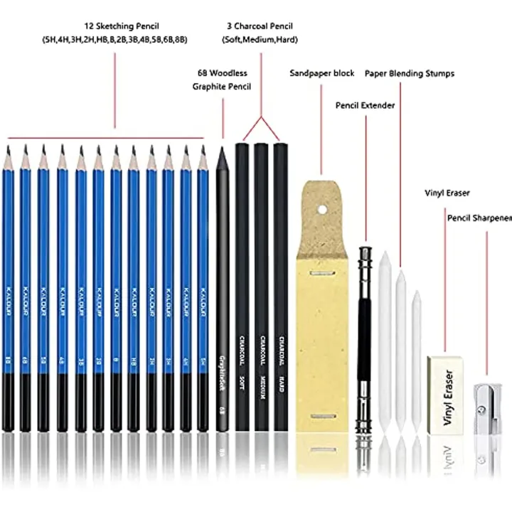 28/54/72/96/144 Pcs Drawing Sketching Coloring Set Drawing Pencils and ...