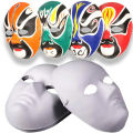 Roleplay Handdrawn White Pulp Mask DIY Adult Christmas Halloween Party Santa Claus Cat Fox Full Face Masks Cosplay Costume Props.