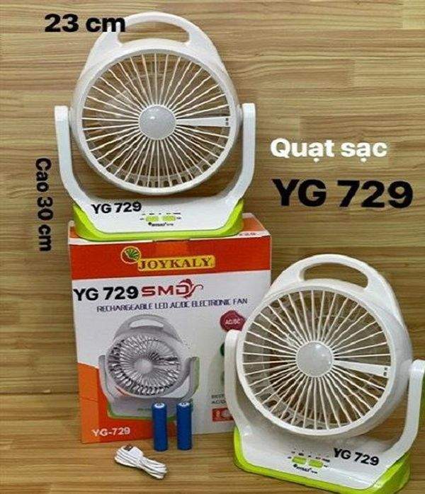 JOYKALY%20YG-729%20Portable%20Rechargeable%20LED%20Light%20AC/AD%20Electronic%20Fan%20with%208"%20inches%20High%20Speed%20Blade%20-%20Image%206