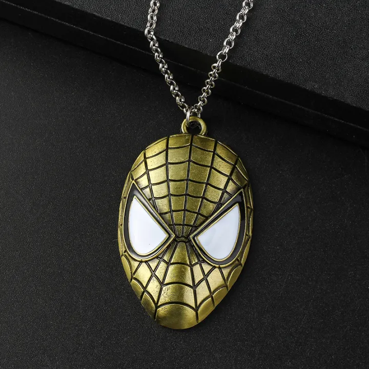 Avengers%20Superhero%20Spiderman%20Necklace%20Trendy%20Vintage%20Jewelry%20Accessories%20for%20Women%20Man%20Classic%20Spider%20Man%20Mask%20Necklace%20-%20Image%202