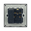 Wall Socket 5 Pin With Type-C and USB Charging Universal Power Socket Electrical Outlet.