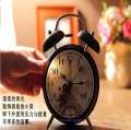 Black Metal Alarm Clock Twin Bell Table Clock Loud Alarm Clock For Home Office.