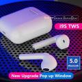 i9s TWS Wireless Headphones Bluetooth 5.0 Earphones Headset Pop-up Window Earbuds With Mic For iPhone Android - Bluetooth Headphone - Bluetooth Headphone - Air Buds - Tws - Bulotooth Headphone.