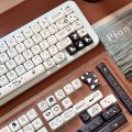 MOA Keycaps 141 Keys Black and white cows Square Thermal Sublimation Mechanical Keyboard includ2.25 U 2.75U for Alice. 