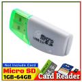 Memory Card Reader Cute Moon Shape MicroSD Card T-Flash Memory Card Adapter Up to 64GB 5 Colors random delivery. 
