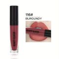 Beauty Glazed Matte Waterproof Long Lasting Liquid Lipstick -116#BURGUNDY. 