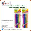 Good Luck DF Topper Ball Pen 5 ink Colors Pack of 10pcs. 