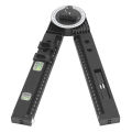 Woodworking Protractor Tool With Level Gauge Angle Finder Protractor DIY. 