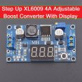 DC DC Step Up XL6009 4A Adjustable Boost Converter DC 4.5-32v To 5-35v Power Supply Voltage Regulator Module With LED Display Voltmeter. 