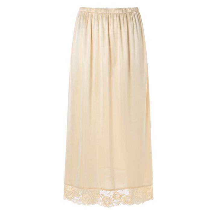 Womens%20Girls%20Ice%20Silk%20Half%20Slips%20Underskirt%20Basic%20Soft%20Lace%20Trim%20Petticoat%20Underdress%20Intimates%20Safety%20Long%20Skirt%20Underwear%20-%20Image%204
