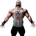 Gym Muscle Bodybuilding Fitness Stringer Men TaTop Gyms Gorilla Wear Vest Undershirt Male Gym Bodybuilding Tanktops Hooded. 
