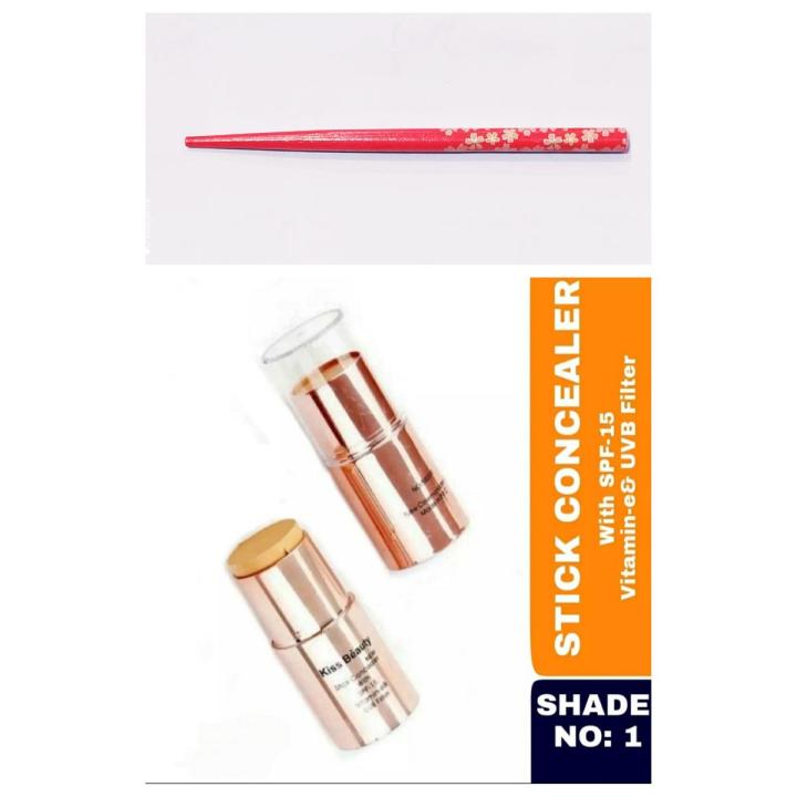 মহিলাদের জন্য কম্বো প্যাক 1 পিস চুলের কাঠি এবং স্টিক কনসিলার