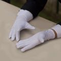 2 Pairs White Formal Gloves Men White Cotton Uniform GlovesTuxedo Honor Guard Parade Cosplay Costume Inspection Mitten Gloves. 
