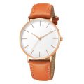Luxury Men's Watch 2023 New Fashion Simple Leather Gold Silver Dial Men Watches Casual Quartz Clock Relogio Erkek Kol Saati. 