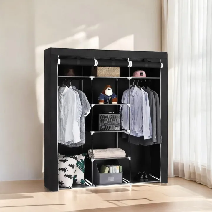Fancy%20and%20Portable%20Foldable%20Almirah%20Wardrobe%20with%206%20Cabinet%20and%202%20Long%20Shelves%20Clothes%20Organizer%20-%20Image%203