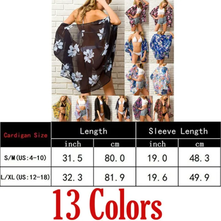 Womens%20Floral%20Chiffon%20Shawl%20Kimono%20Cardigan%20Top%20Beach%20Cover%20Up%20Blouse%20Vest%20Shirt%20-%20Image%205