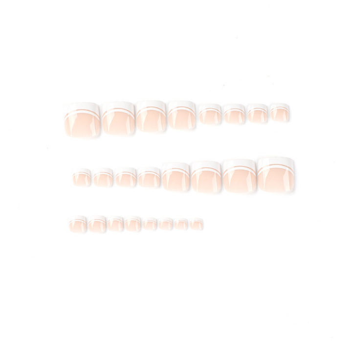 24Pcs%20Wearing%20Foot%20False%20Nails%20Art%20Short%20Simple%20White%20French%20Toe%20Nails%20Patch%20Press%20on%20Acrylic%20Nail%20Tips%20Full%20Cover%20Toenails%20-%20Image%202