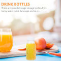 6pcs 100ml Milk Bottles Small Juice Bottles Leakproof Milk Bottles Portable Beverage Bottles Plastic Water Bottle Shot. 