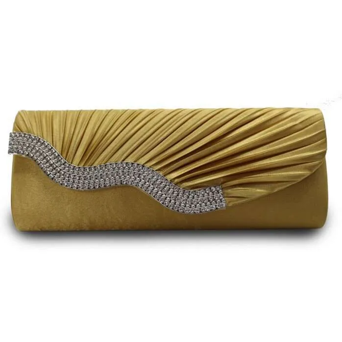 Water%20Diamond%20Pleated%20Hand%20Women's%20Satin%20Dinner%20Shoulder%20Bag%20-%20Image%207