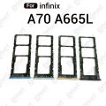 For itel A70 A665L Sim Tray Micro SD Card Slot with Sim Ejector Pin Replacement Parts.
