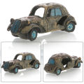 【Xiaofeng】Aquarium Landscape Realistic Appearance Hideout Decor Resin Broken Car Hiding Tank Accessories. 