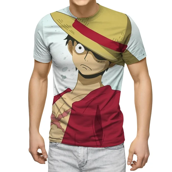Anime%20One%20Piece%20Tshirt%20Men's%20T-shirt%20Monkey%20D.%20Luffy%20Children's%20Clothing%20Luffy%20T%20shirt%20Cartoon%20Clothes%20Quick-drying%20Shirt%20-%20Image%204
