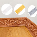 4.8cm*2.3m 3D Carved Thickened PVC Foam Anti-collision Wall Sticker/ Room Background Border Baseboard Decorative Wallpaper. 