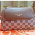 KSLD & LEATHER Fashion Crossbody Bag for Women – Elegant Patterned Shoulder Purse with Adjustable Strap.