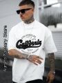 Los Angeles California Print T-Shirt Summer Men Cotton Tops Tees Male Fashion Camiseta Short Sleeve Clothing American Streetwear. 