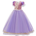 Main Costume Girls Disney Rapunzel 2024 Gorgeous Carnival Party Girls Dress Up Princess Dress Sequin Birthday Party Dress Luxury. 
