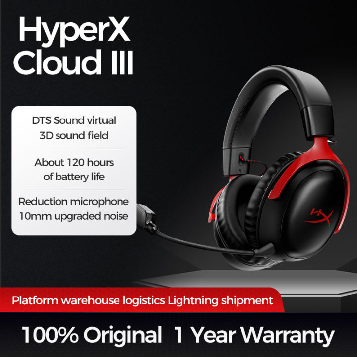 HyperX Cloud 3 IIl Wireless Gaming Headset FPS headset Noise Cancellation Condenser mic 120 hours battery life For PC PS4/PS5