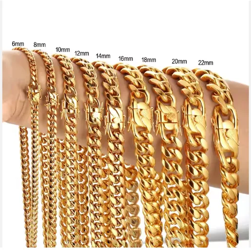 FLYNEE%20Jewelry%20Urban%20Jewelry%20Mens%2018k%20Gold%20Cuban%20Link%20Bracelet%20-%20Image%203