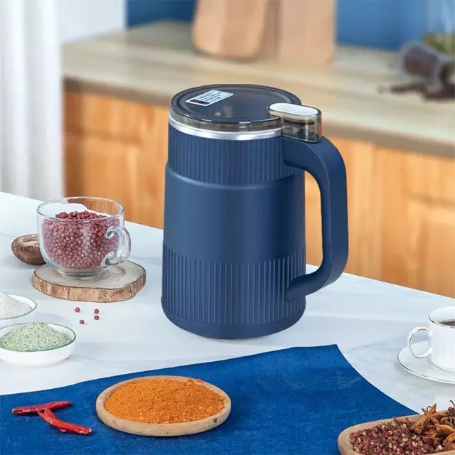 Household Small Powder Grinding Machine, Electric Mini Spice Grinder Add 5 Blades, 304 Stainless Steel Grinding Fine Powder for All Kinds of Grains, Condiments, Coffee Beans (Blue) By Gadget Mix