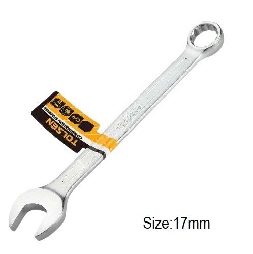 TOLSEN 17mm Combination Spanner Wrench Cr-V 15025 New (15825) - Kings Trading