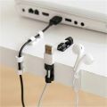 20pcs Adhesive Data Cable Charging Wire Holder Clips Wall Desktop Cable Organizer Peeling and Mounting,. 