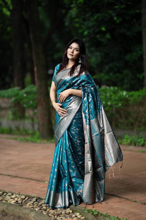 Most Popular Indian Design Soft Silk Katan Saree - Elegant and Suitable For Any Occasion