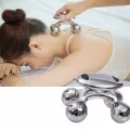 Slimming Massager 4D Face-lift Body Roller Massager with 4 Metal Wheels Massage Instrument Beauty Tool.