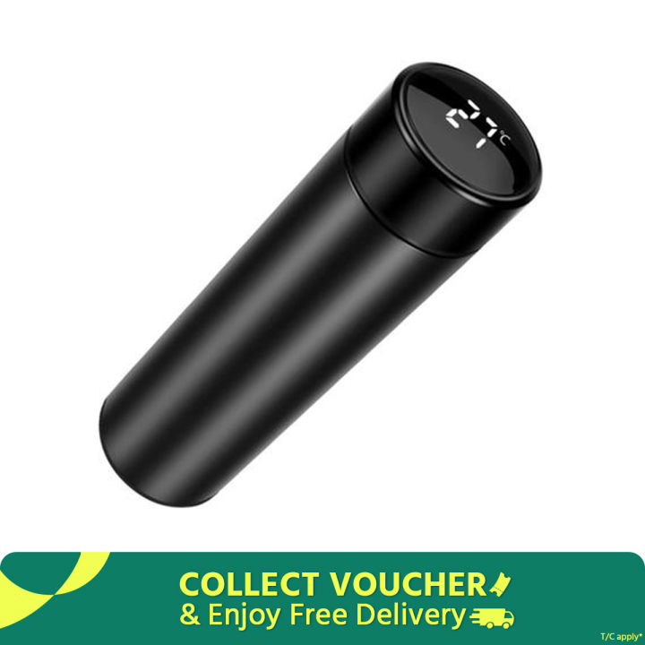 Smart Water Bottle Stainless Steel Vacuum Flask, Travel Mug with Smart LCD Touch Screen, Keep Hot Or Cold, Car Portable Travel Tea Coffee Vacuum Thermoses Cup, Temperature Thermos Water Bottle - Smart Water Bottle.