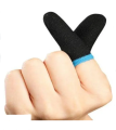 2 Pairs (4 Pieces)Finger Sleeves for Gaming Mobile Game Controllers Finger Thumb Sleeves Set, Anti-Sweat Breathable Seamless Touchscreen Finger Covers Silver Fiber for Phone Games PUBG.
