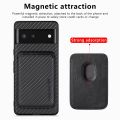 For Google Pixel 6/pixel 7/pixel 7 pro Carbon Fiber Leather Card Magsafe Phone Case. 