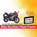 BRTA digital number plate frame or bike licence plate frame -Black. 