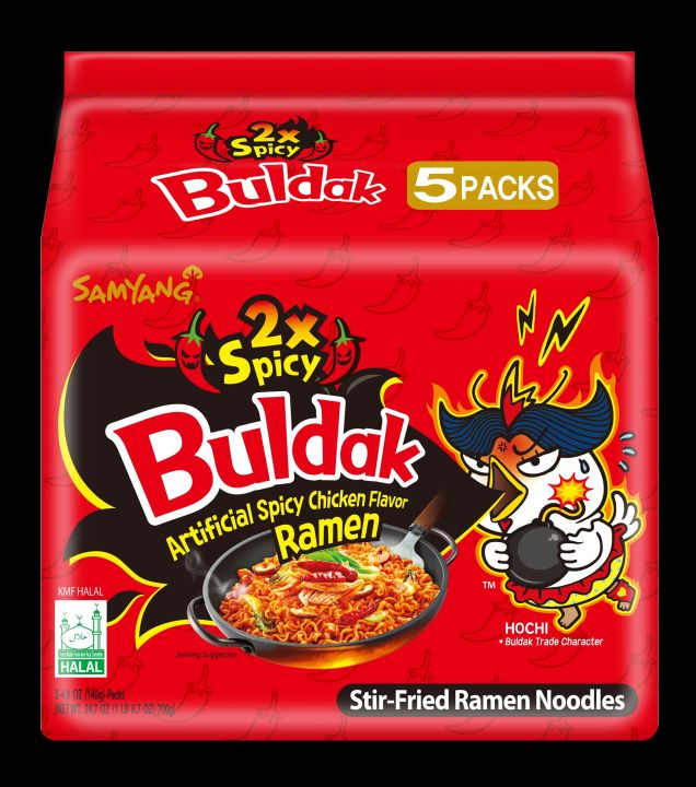 Samyang%20Hot%20Chicken%20Ramen%202X%20Spicy%20Noodles%20(korean)%205%20X%20140Grams%20-%20Image%202
