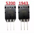1Pair- A CLASS 2SA1943 A1943 & 2SC5200 C5200 PNP & NPN Audio Power Amplifier Transistor 1943 & 5200 MOSFET IC TO-3P Package 3Pin Leads Chip. 