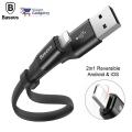 Baseus Nimble 2A Lightning Micro 2in1 Portable Short Cable- 23CM. 