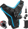 Motorcycle Helmet Chin Mobile Phone Holder Moto Dji Gopro Mountain Action Camera Stand - Versatile Camera Mount for Bike Riders.
